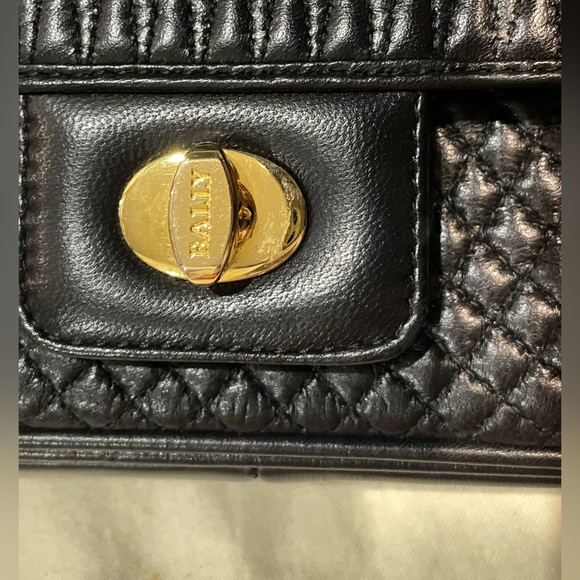 Vintage 1980’s Bally double flap black leather 3 way bag - Picture 10 of 16